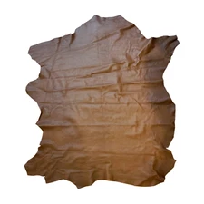 Cognac Brown Genuine Thin Leather Hide Soft Crafting Material Bookbinding Fabric