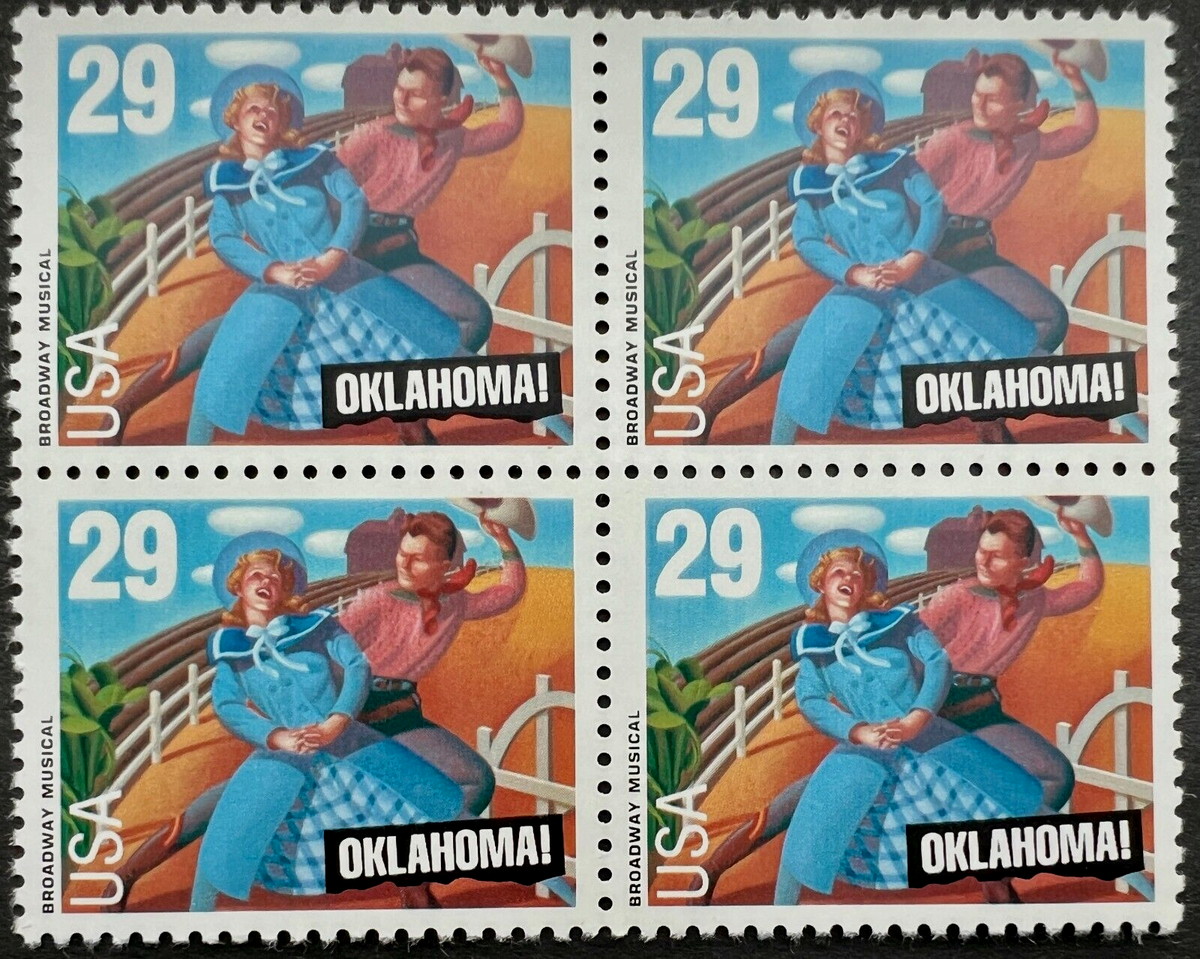 Scott#: 2722 - American Music Issue - Oklahoma Musical - Block of