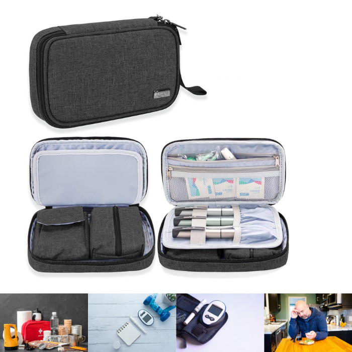 Luxja Diabetikertasche Für Unterwegs, Tasche Für Blutzuckermessgeräte Und Diabet