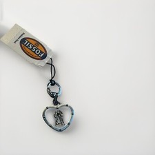 Fossil Charms Anhänger Herz mit Schloss Stainless Steel NEU OVP Rarität