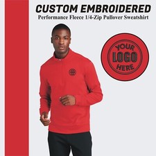 Custom Performance Fleece 1/4-Zip Pullover Sweatshirt Personalized Gift