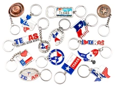 Lamatar1 Texas Bundle Souvenir Gift Keychain 15 Pack-Texas Cowboy,Texas Lone 