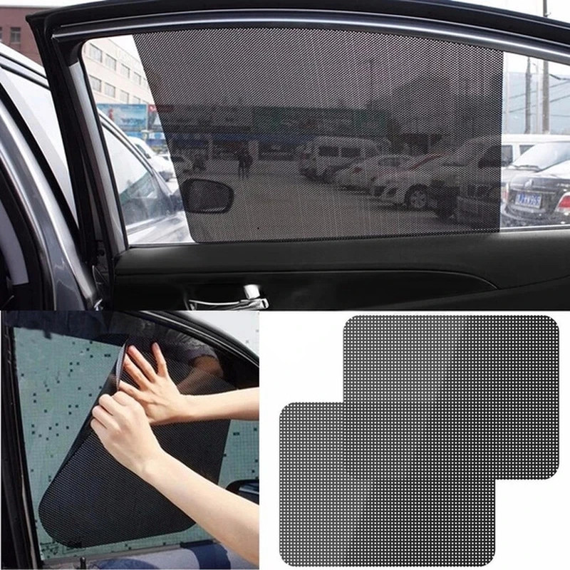 2Pcs Car Side Window Sun Shade Sticker Sunshade Window Sunscreen Protector Block