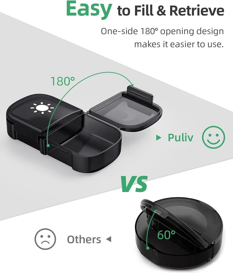Weekly Pill Box Organizer 7 Day Medicine Storage Case 2 Times a Day Daily AM PM - Image 2 of 4