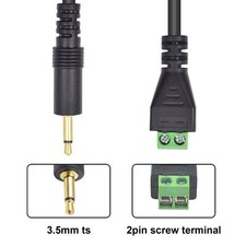 3.5mm 1/8" Ts Mono Male To 2 Pin Screw Terminal Female Headphone Balun Solderl