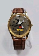 Authentic Disney Parks Mickey Mouse Gold Tone Watch New Battery