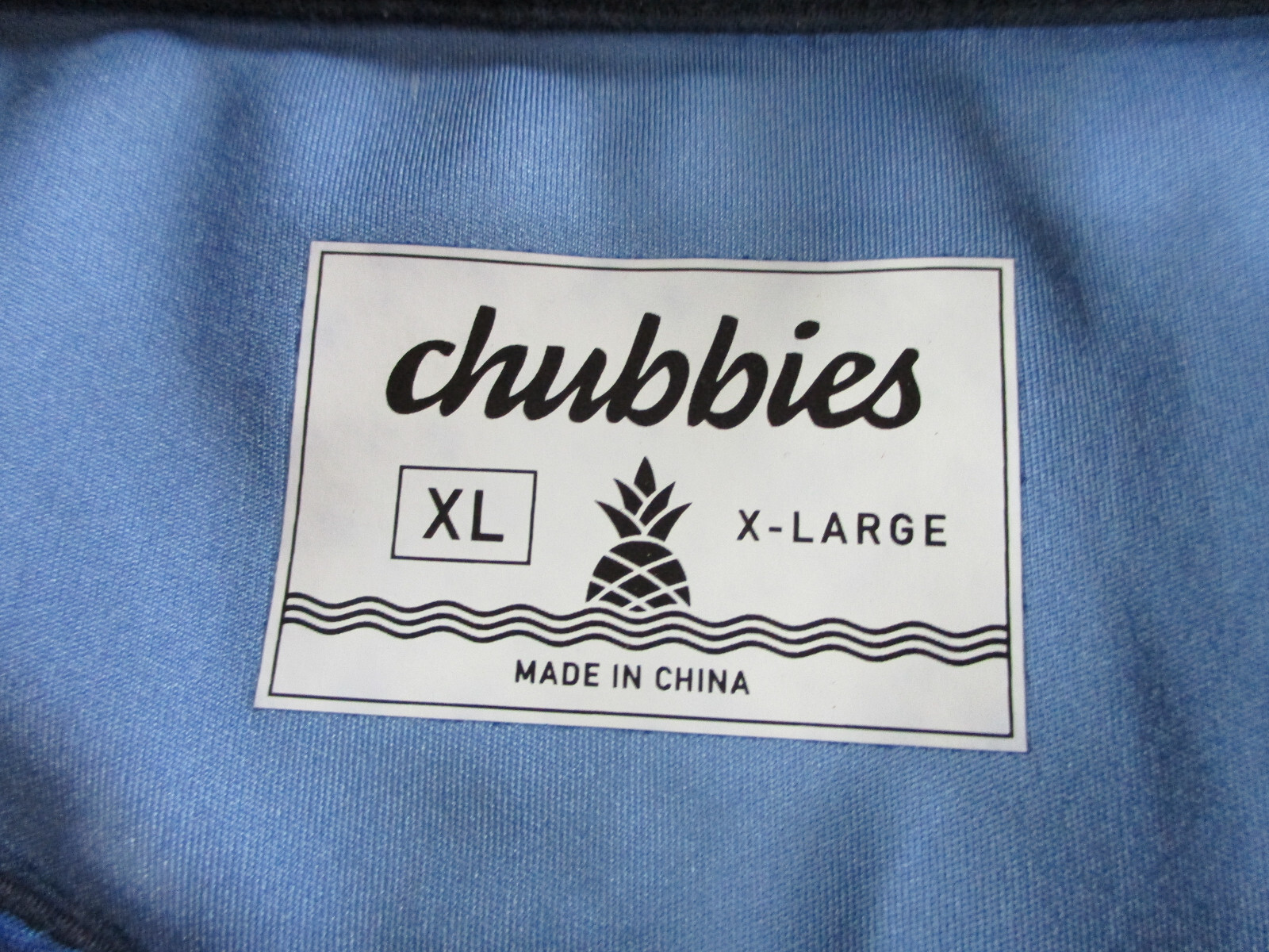 Chubbies Pullover Men Extra Large Blue Print Quar… - image 5