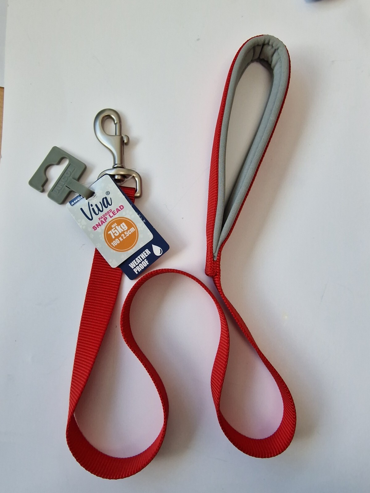 Ancol Viva 75kg Polyweave Padded Snap Lead 100x2.5cm