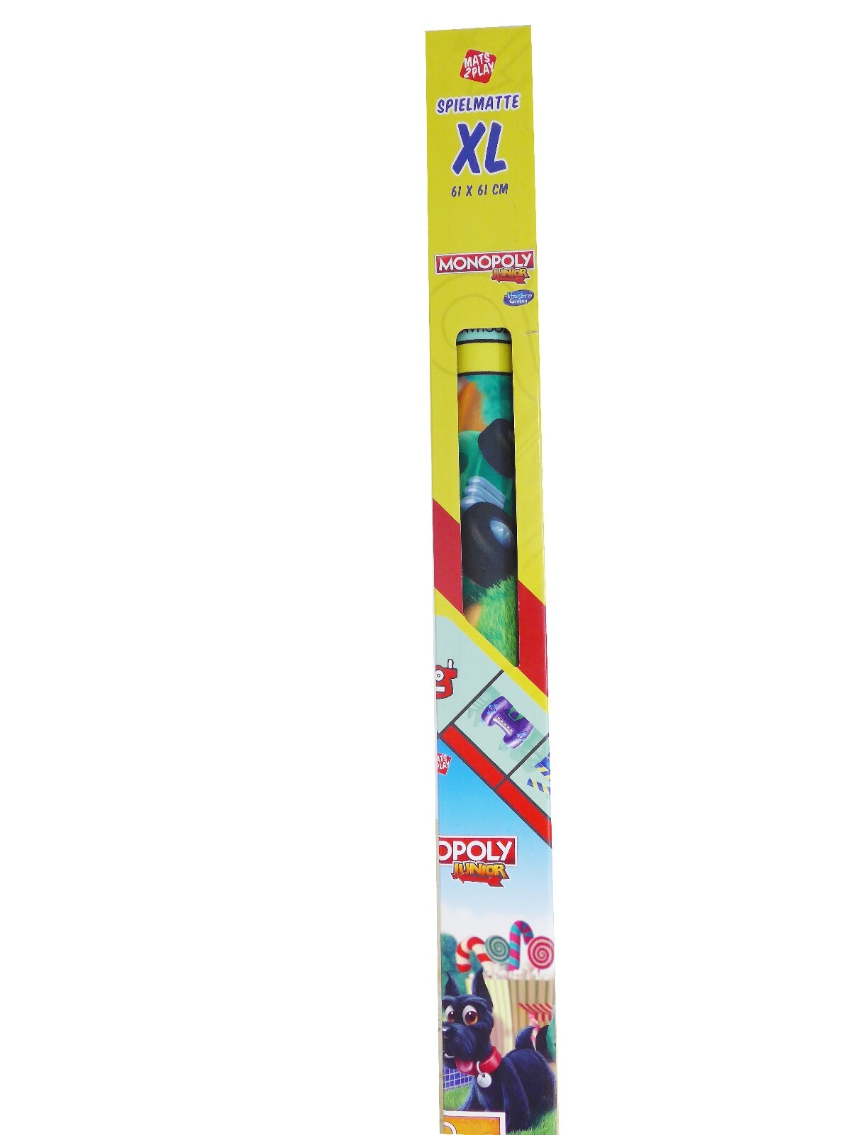 Monopoly Junior XL Spielmatte 61x61cm, flexible Matte, leicht zu