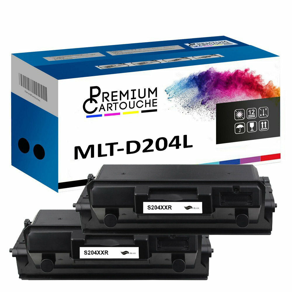 Cartouche MLT-D204L toner noir compatible Samsung pack de 2 grande capacité