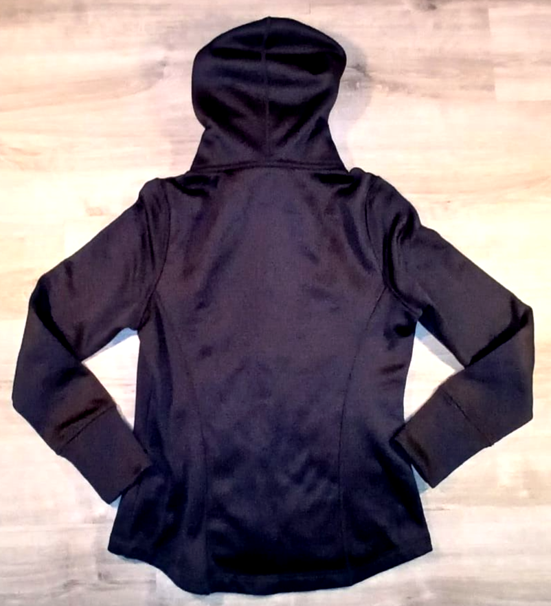 Giacca donna Fila Sport in pile e zip trapuntata nero fucsia taglia XS #1162