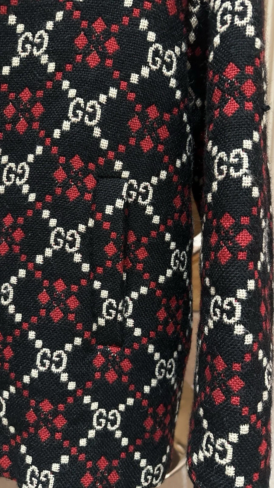Giacca di lana Gucci Macro GG Diamond
