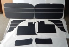 New 8 Piece Interior Panel Set With Door Panels For Mgb Gt 1965-67 Black White