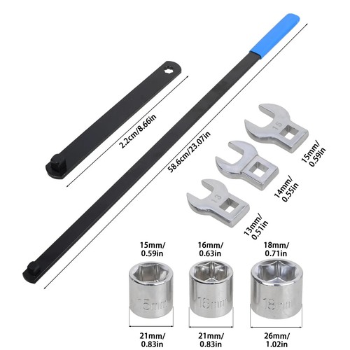 8Pcs Universal 3/8" & 1/2" Timing Serpentine Belt Tension Setting Tool Kit USA - Bild 4 von 10