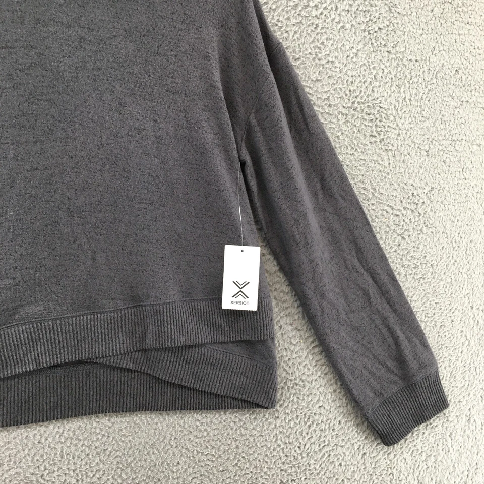 Xersion Hooded Sweatshirt Womens 2XL Gray Pullover Hooded Long Sleeve V-Neck - Image 3 of 4