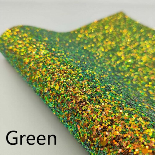 Sparkly Faux Leather Fabric Glitter Shiny Elastic DIY Craft Material A4/A5 Blue - Picture 14 of 19