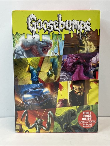 Goosebumps R L Stine 8 Books Boxed Set W/ bookmark