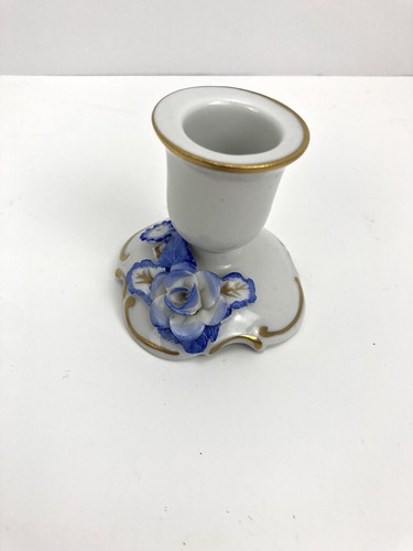 Meissen Dresden PMP GDR Porcelain Hand Painted Floral Embossed Candle Holders - Picture 7 of 12
