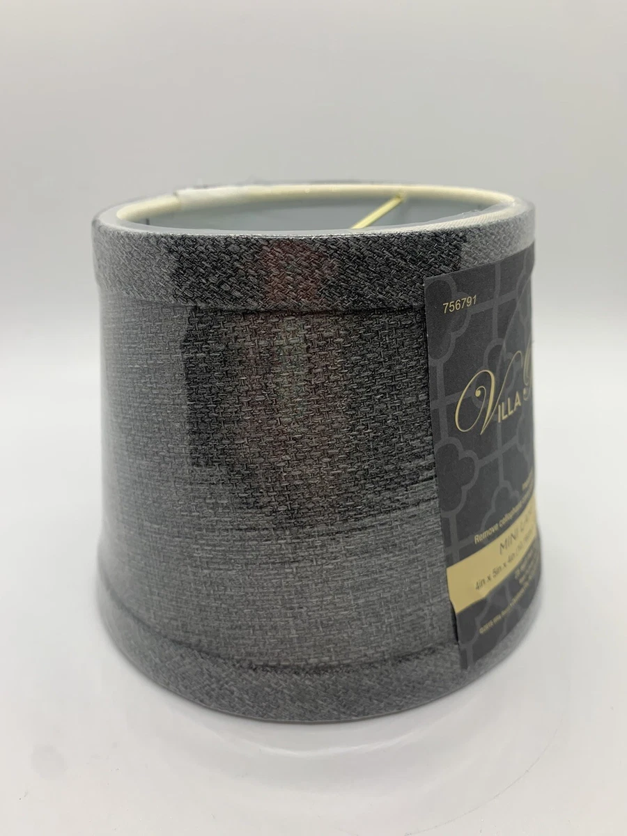 Villa Bacci Mini Lamp Shade 3 x5 x4 Farmhouse Gray Linen Look 25
