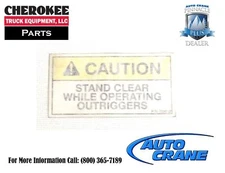 Auto Crane 759017000, Moving Outrigger Decal