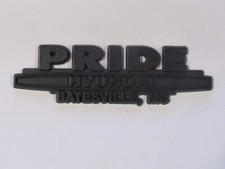 Vintage Pride Hyundai Batesville Mississippi Plastic Dealer Badge Emblem Tag MS