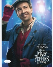 Lin Manuel Miranda Mary Poppins Disney Autographed Signed 8x10 JSA COA #DC103