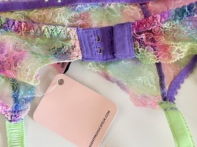 Agent Provocateur "Phoenix" Suspender Belt Rainbow - AP3 Medium BNWT Waist Belt