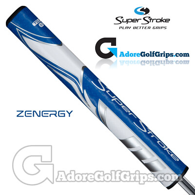 NEU 2023 - SuperStroke ZENERGY Tour 3.0 Puttergriff - Blau / Weiß + Gratis Tape