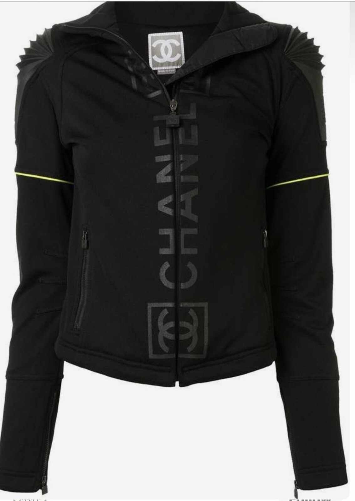 Mint Chanel Vintage 2004 Black Sport Word Logo Sk… - image 15