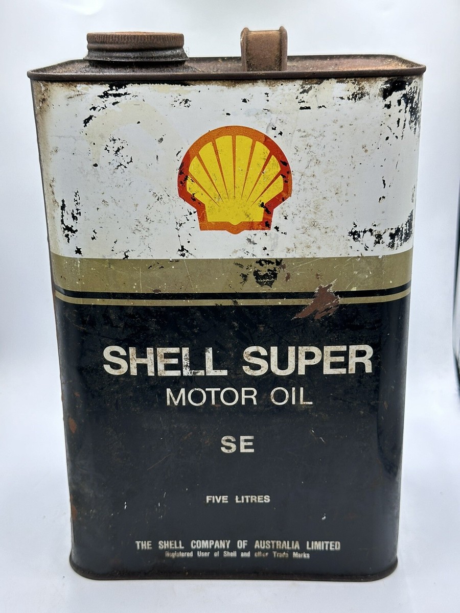 Vintage garagenalia SHELL Super motor oil , gallon, 5 litres
