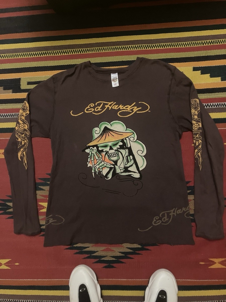 vintage ed hardy long sleeve shirt Rare Grail 90s
