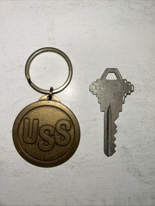 U.S. Steel 100 years Anniversary Bronze Keychain 1901-2001 - FREE Shipping