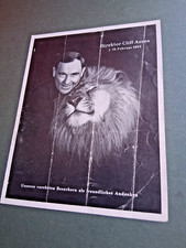 1952 m&auml;rz LEIPZIG DDR programm mit Todesanzeige Cliff Aeros CIRCUS GEBR. BELLI