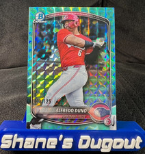 2025 Bowman Draft Chrome Alfredo Duno #BDC-133 Aqua Geometric Refractor /199