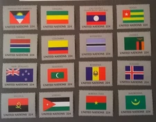 UN NY 1986 United Nations Scott 477-492 Complete MNH Year Flag Set