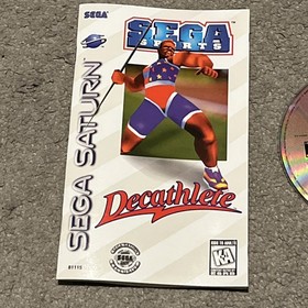 Decathlete (Sega Saturn, 1996) Complete CIB w/ Manual Reg Card