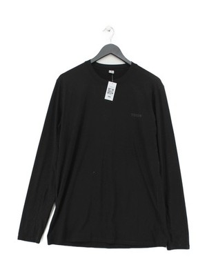 TOG24 Damen Shirt UK 22 schwarz Polyester mit Elasthan Basic