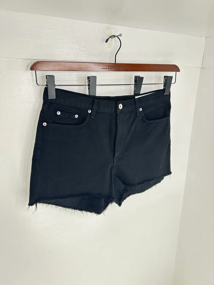Rag & Bone Nuevo con Etiquetas Justine Corto Talla 31 Negro Hecho en EE. UU. 34x3 Festival Denim $165 Foto 3 de 4