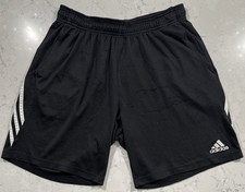 Adidas Athletic Shorts Mens Medium Black Climalite Mesh Training Gym Logo