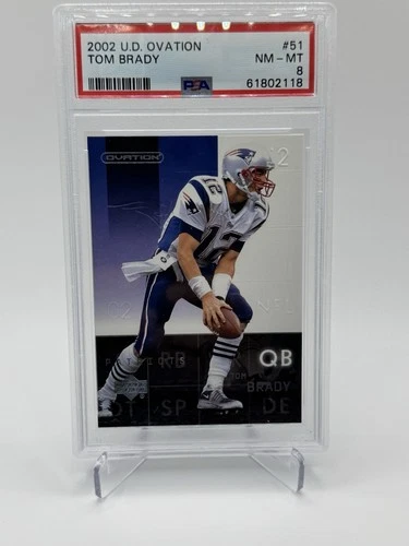 Tom Brady PSA 8 2002 Upper Deck Ovation Football #51