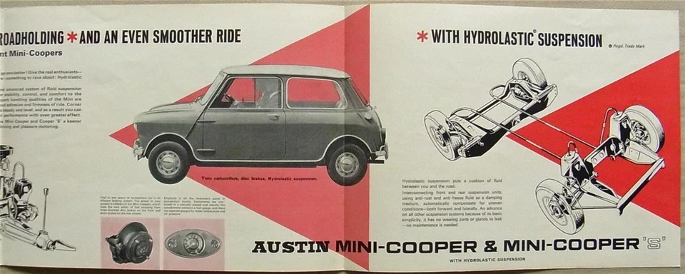 AUSTIN MINI COOPER 998cc & COOPER S 1275cc Car Sales Brochure c1964 #2284 - Image 3 of 3