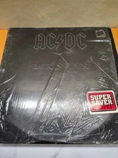 Vintage AC/DC Back in Black vinyl record mid-1980's. Masterdisk SP pressing