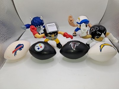 Mcdonalds 2013 NFL Rush Zone Figures With Balls Bills Steelers Falcons Chargers