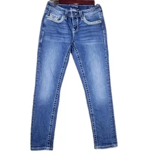 VIGOSS Jeans Women's 2 Capri Blue Designer Denim Stitch Casual Wear 