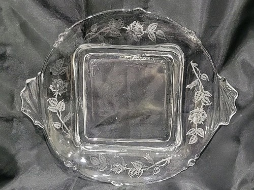 Heisey ROSE CRYSTAL COVERED BUTTER DISH w/LID HORSE FINAL MINT - Picture 5 of 7