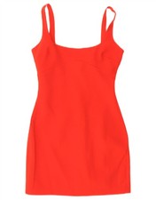 ZARA Womens Sleeveless Bodycon Dress UK 6 XS Red Polyester IC11