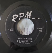 B.B. King-Sweet Little Angel/Bad Luck-Rare R&B 45-RPM 468-VSVG++