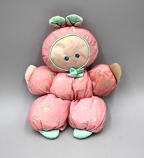 Vintage Fisher Price Pink Slumber Babies Bunny Doll Plush 1989 Lovey 10" Bunny 2