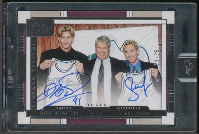 2023-24 One and One Timeless Moments Dirk Nowitzki Steve Nash HOF AUTO's 23/25