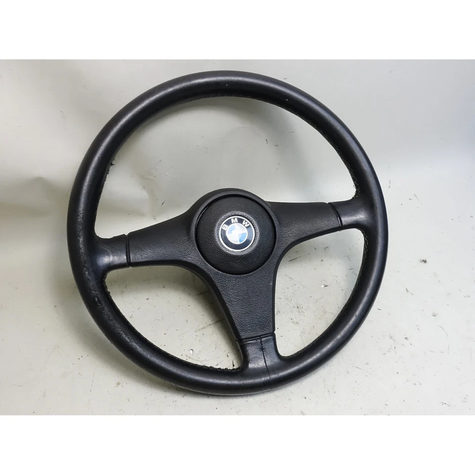 Volante esportivo de couro danificado 84-93 BMW E30 3-Series E28 E24 385 mm fabricante de equipamento original - Imagem 2 de 4
